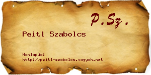 Peitl Szabolcs névjegykártya